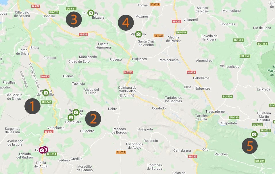 Burgos - Mapa Sedano y Merindades